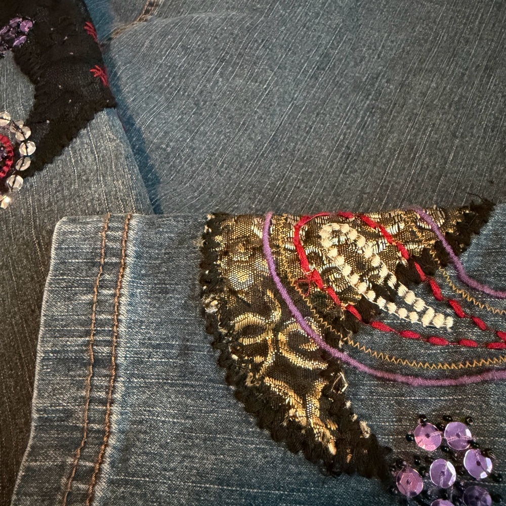 Ruby Rd Embroidered Denim Jacket | Lightweight Pa… - image 8